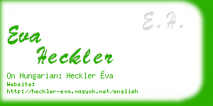 eva heckler business card